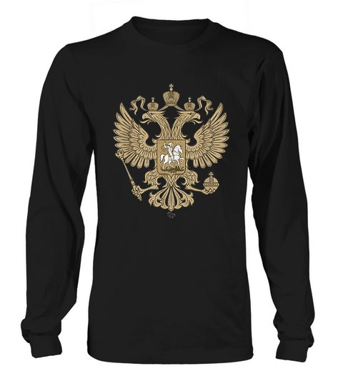 Double Headed Eagle Russian Coat Of Arms Vintage Retro Gift Long sleeved Unisex