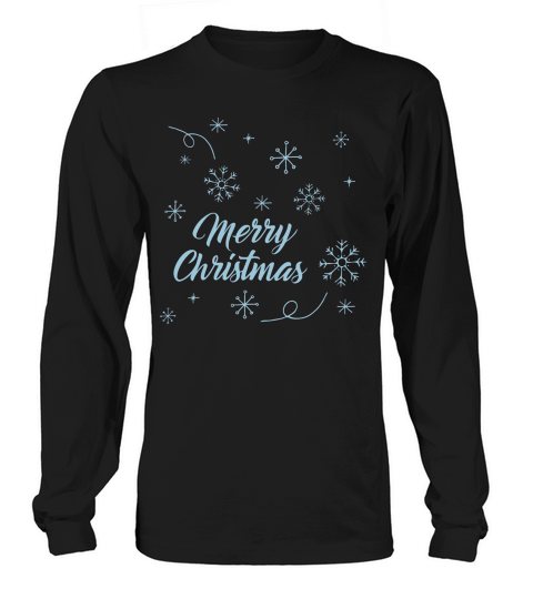 Merry Christmas Snowflakes Long sleeved Unisex