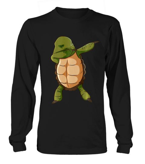 Turtle Shirt Youth Dabbing Tortoise T-shirt Long sleeved Unisex