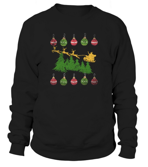 Christmas Deco Vintage Sleigh Christmas Tree Sweatshirt Unisex