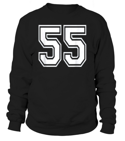 Number 55   Birthday Varsity Sports Team Sweatshirt Unisex
