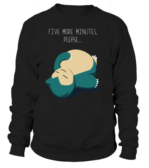 Snorlax Five More Minutes Please Mens Sweatshirt Unisex