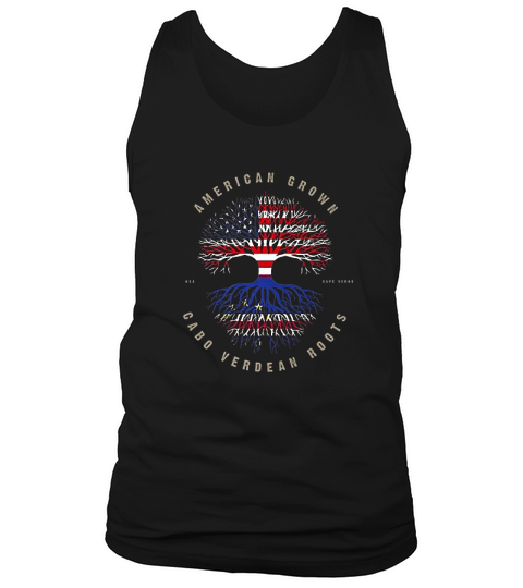 American Grown Cabo Verdean Roots Cape Verde Flag Tank Top Unisex