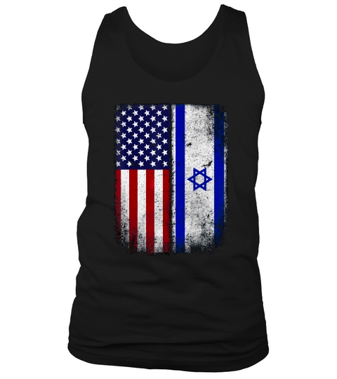 Israeli American Flag T-shirt Israel Usa Tee Tank Top Unisex