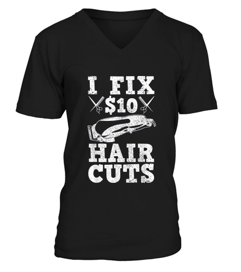 Barber Hairstylist Hairdresser Barbershop Funny Saying Gift V-Neck T-shirt