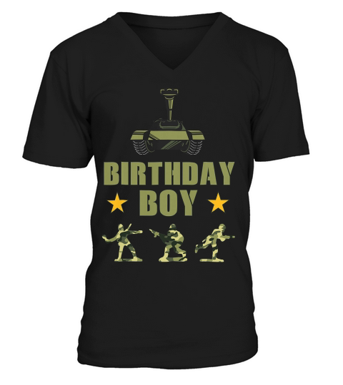 Birthday Army Party Army Decorations Boys Birthday Party Tee V-Neck T-shirt