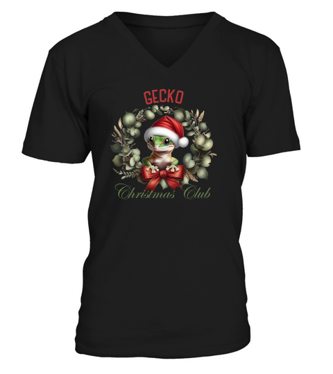 Gecko Christmas Club V-Neck T-shirt