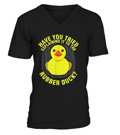 Programmer Rubber Duck For Coding Programming Engineer V-Neck T-shirt