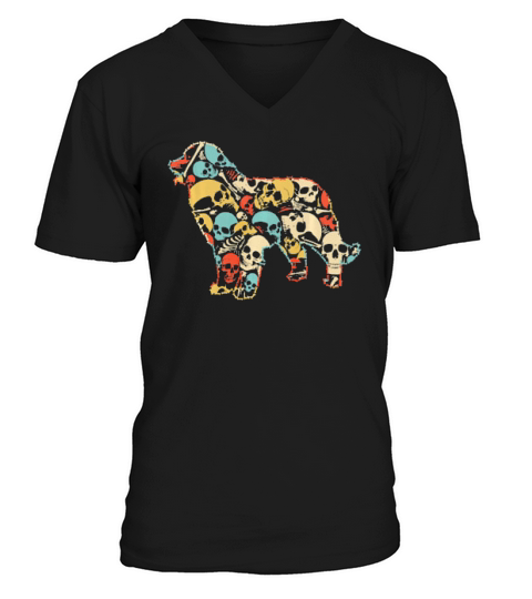 Skeleton Skull Vintage Retro Style V-Neck T-shirt