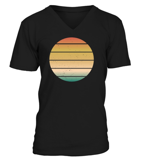 Vintage Retro Sunset (5) V-Neck T-shirt