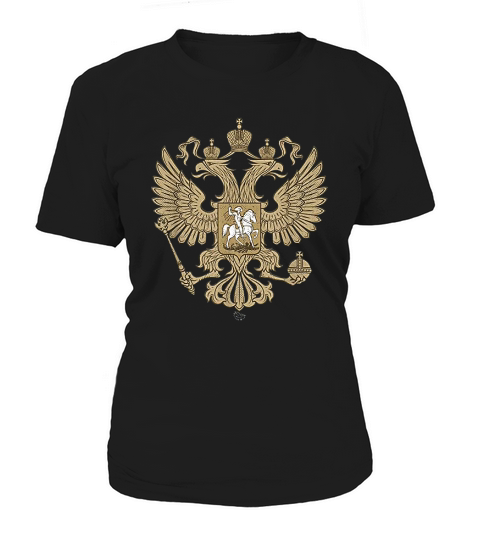 Double Headed Eagle Russian Coat Of Arms Vintage Retro Gift Women's T-Shirt