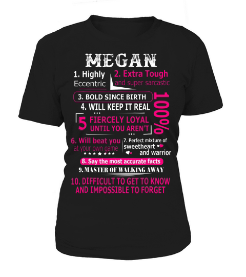Megan Highly Eccentric 10 Facts First Name T-shirt Women's T-Shirt