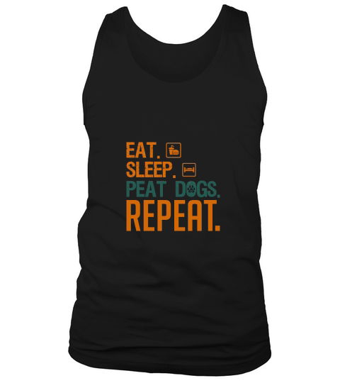 Eat Sleep Walk Dogs Repeat 4 Tank Top Unisex
