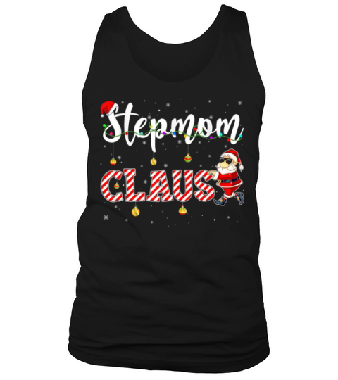 Hot Cute Christmas Stepmom Santa Hat Gift Matching Family Xmas Shirt Tank Top Unisex