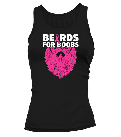 Vintage Beards For Boobs Cancer Awareness For Men Tank top Woman