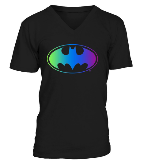 Batman Neon Logo Colors T-Shirt Unisex V-Neck T-shirt
