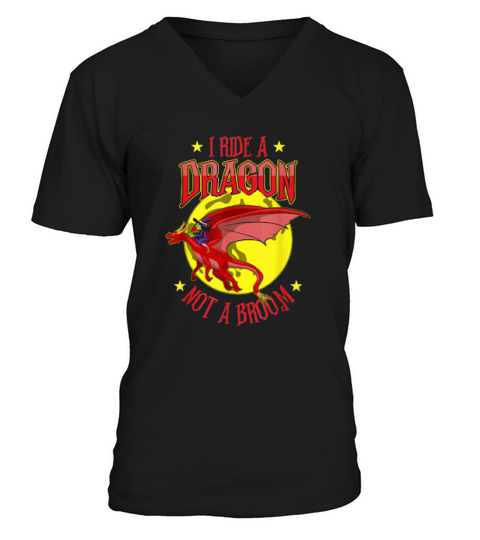 Halloween Shirt For Dragons I Ride A Dragon V-Neck T-shirt