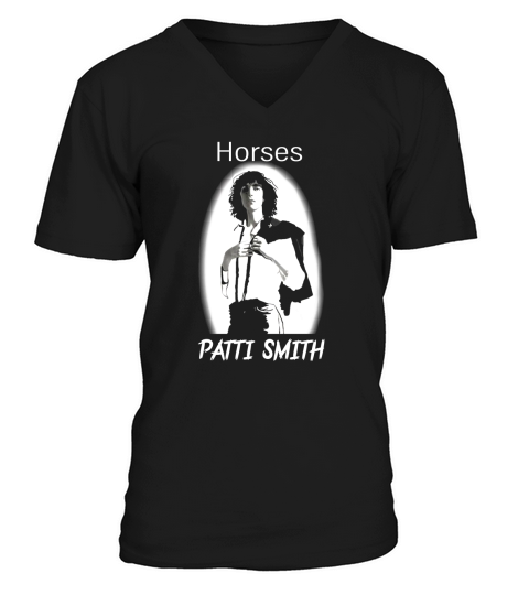 Patti Smith Horses V-Neck T-shirt