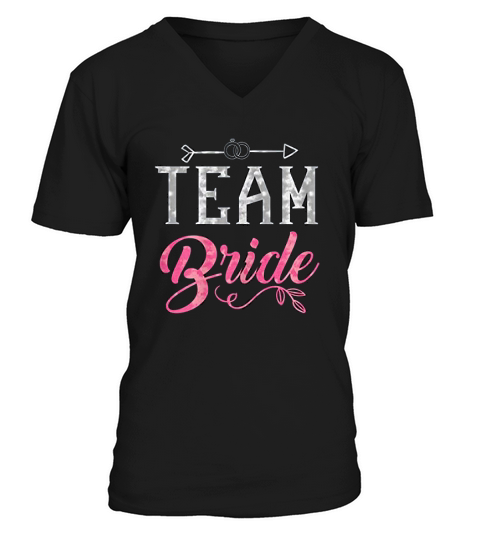 Team Bride Bridal Party Bride Squad Wedding Party V-Neck T-shirt
