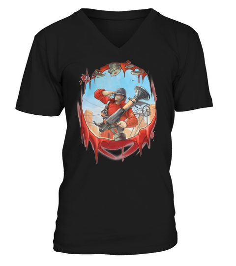Team Fortress 2 "Red Bang Soldier Salute" t-shirt - TRS143 V-Neck T-shirt