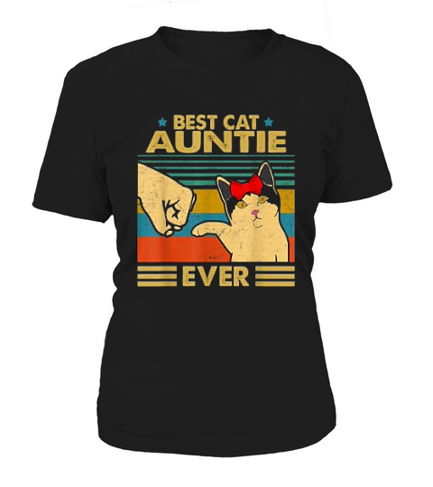 Vintage Best Cat Auntie Ever  Lover Cats Auntie Women's T-Shirt