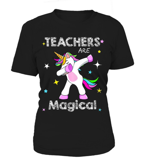 Womens Teachers Are Magical Shirt Dabbing Unicorn Teaching Tee T-shirt Women's T-Shirt