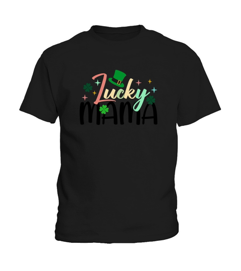 Retro Lucky Mama St.Patrick Design Kids T-Shirt