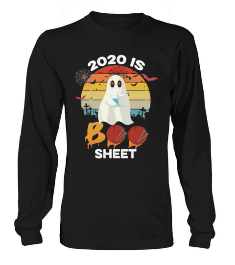 2020 Is Boo Sheet Halloween Vintage Long sleeved Unisex