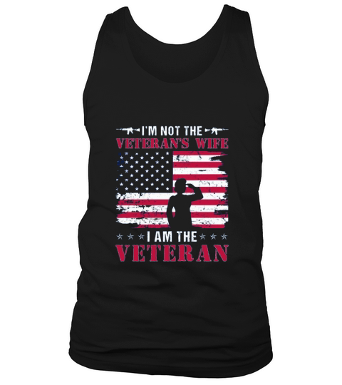 im not the veterans wife i am the veteran flag Tank Top Unisex