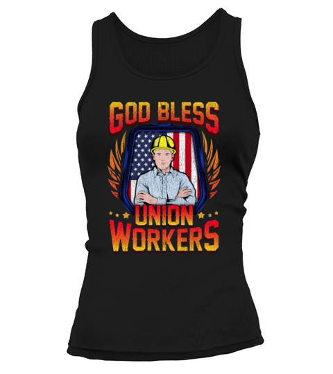 God Bless Union Workers Handyman Ironworker Gift Tank top Woman