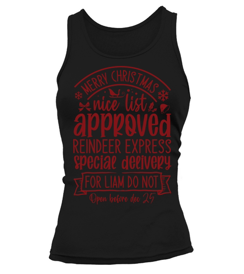 Merry christmas nice list approved Tank top Woman