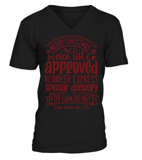 Merry christmas nice list approved V-Neck T-shirt