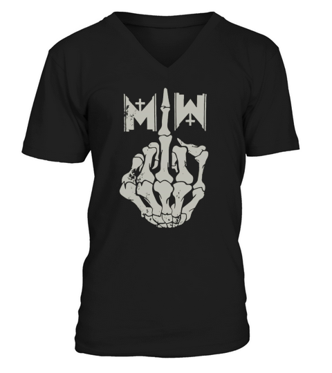 Motionless In White Men s Middle Finger T-Shirt V-Neck T-shirt