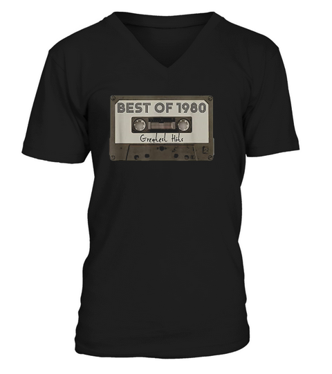 Vintage Best Of 1980 Retro 41st Birthday Gift V-Neck T-shirt