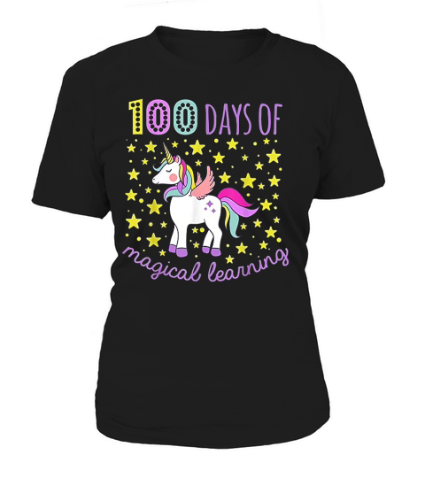 Adorable 100 Days Of Magical Learning School Unicorn Women's T-Shirt