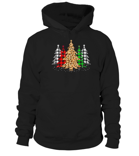 Colorful Plaid Christmas Tree Hoodie Unisex