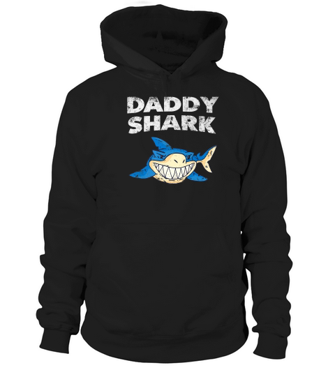 Vintage Daddy Shark Funny Fishing Marine Lover Gift Hoodie Unisex