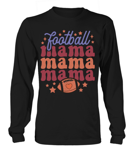 Football mama color grunge Long sleeved Unisex