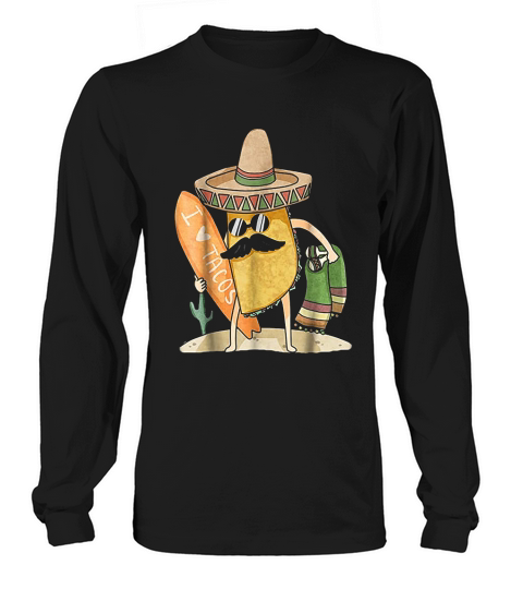Taco Mexican Surfing Beach Long sleeved Unisex