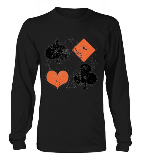 vintage poker playing cards Long sleeved Unisex