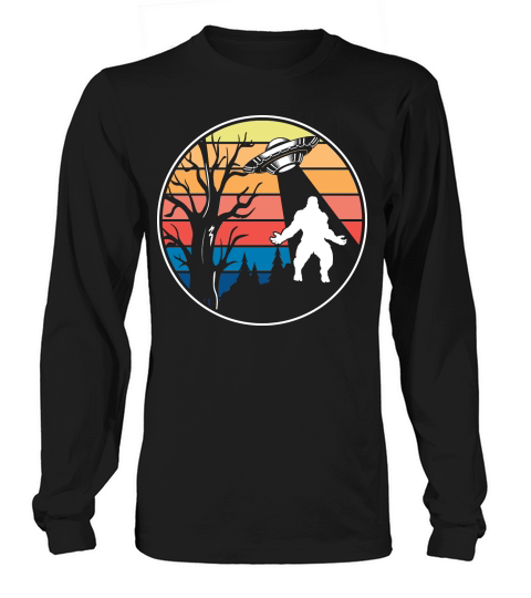 Vintage UFO Alien Bigfoot 2 Long sleeved Unisex