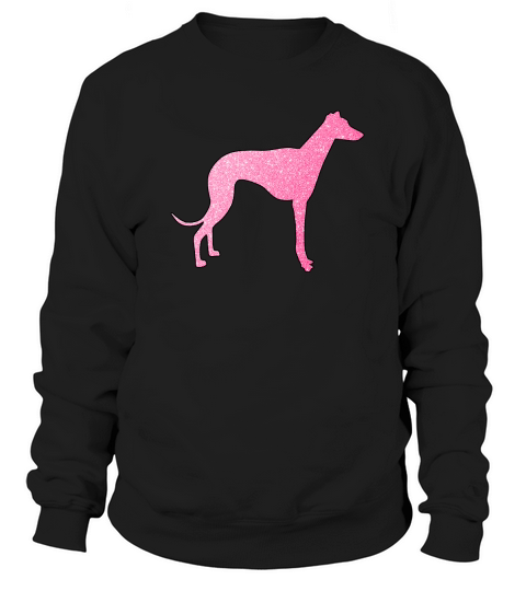 pink glitter Greyhound V-neck T-Shirt Woman Sweatshirt Unisex