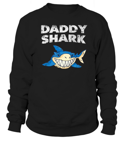 Vintage Daddy Shark Funny Fishing Marine Lover Gift Sweatshirt Unisex