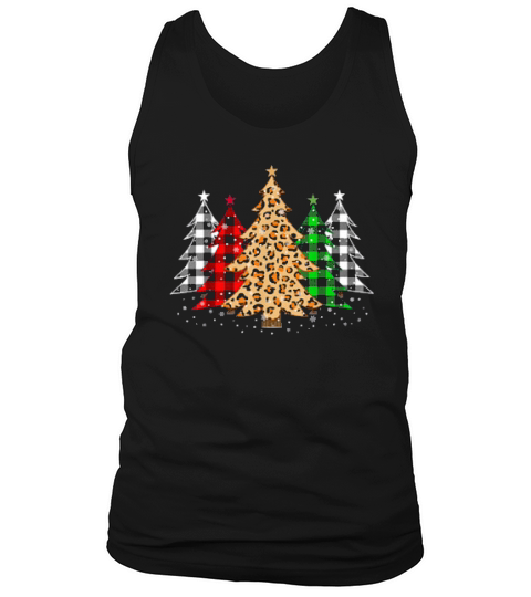 Colorful Plaid Christmas Tree Tank Top Unisex