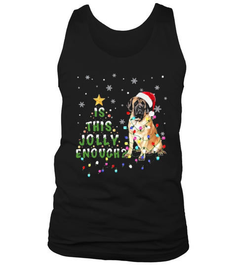 Santa English Mastiff Is This Jolly Enough Christmas Tree Tank Top Unisex