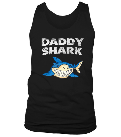 Vintage Daddy Shark Funny Fishing Marine Lover Gift Tank Top Unisex