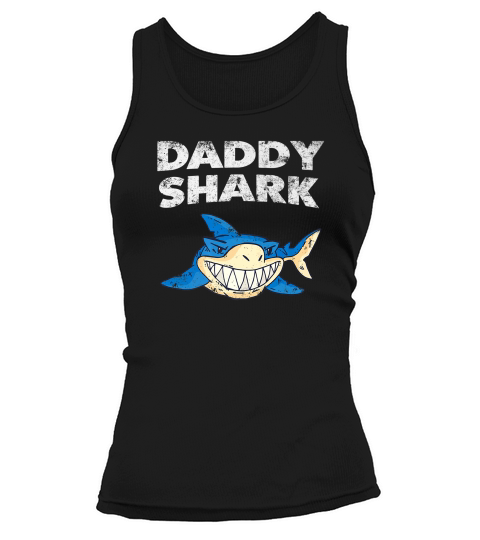 Vintage Daddy Shark Funny Fishing Marine Lover Gift Tank top Woman