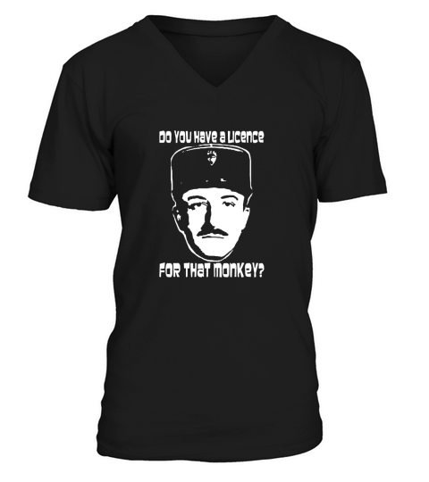 Inspector Clouseau License for Monkey V-Neck T-shirt
