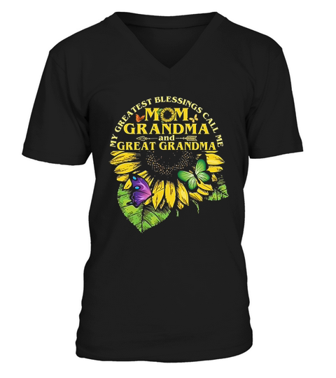 My Greatest Blessings Call Me Mom V-Neck T-shirt