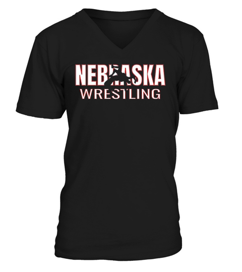 Nebraska Wrestler Gear Wrestling Team Coach State Pride Gift V-Neck T-shirt